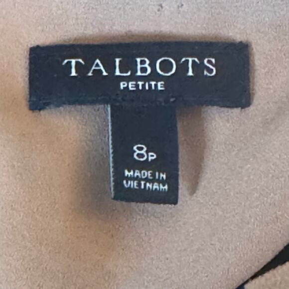 Talbots Petites Size 8P Leopard Print Tiered Key Hole Neckline Dress - Picture 7 of 8